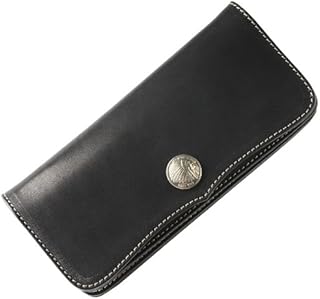 ダークブラウン 茶色 Red moonレッドムーン レザーウォレット ブラック